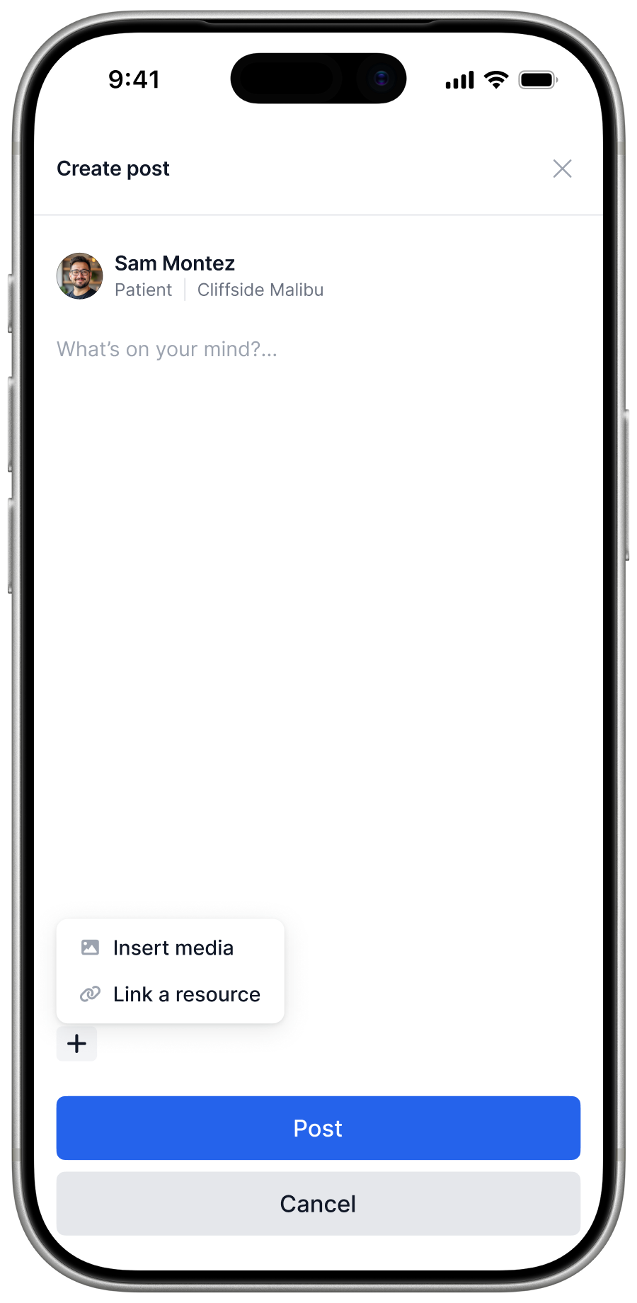Community Alumni App screen
