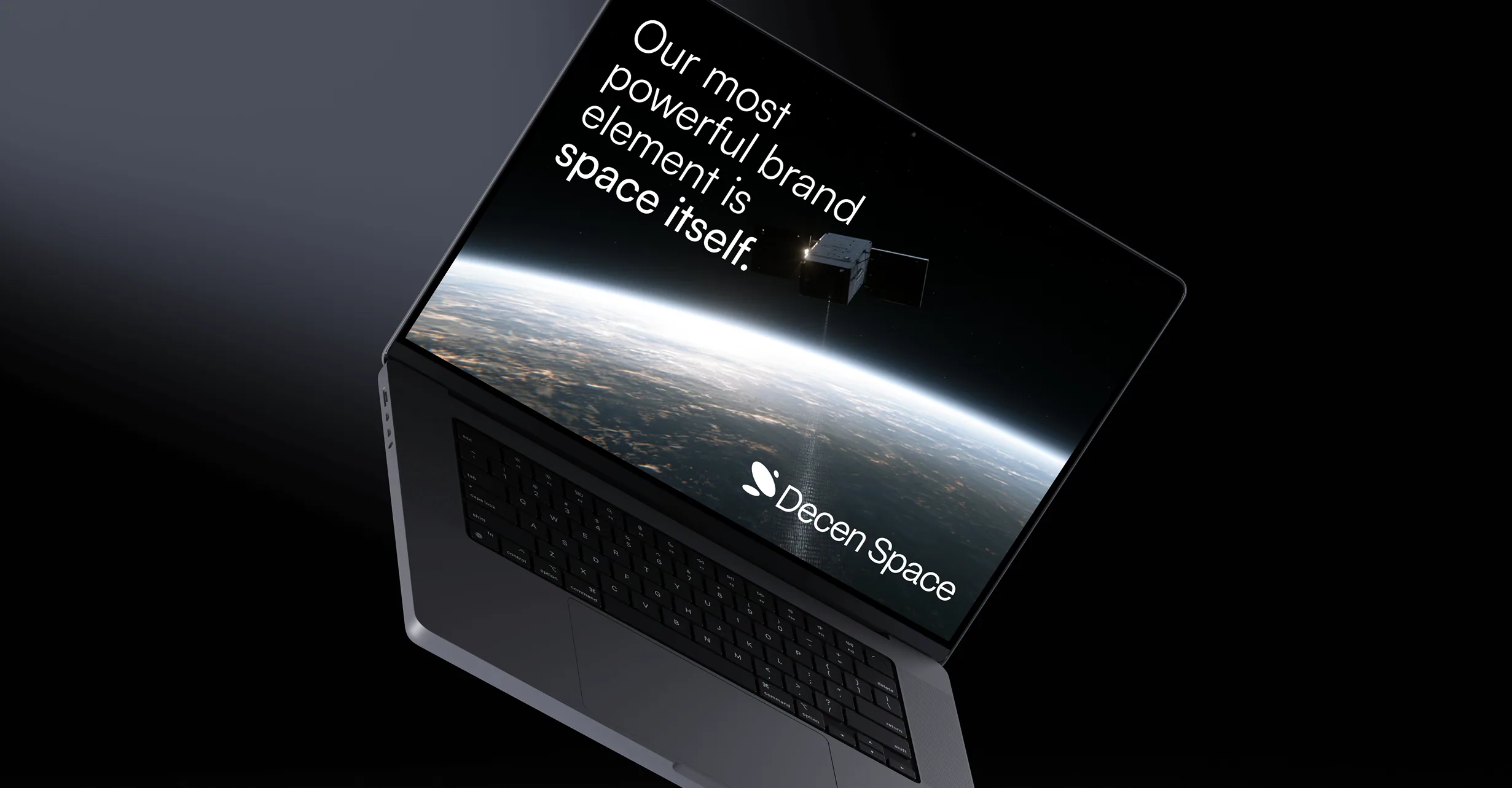 Decen Space laptop brand mockup