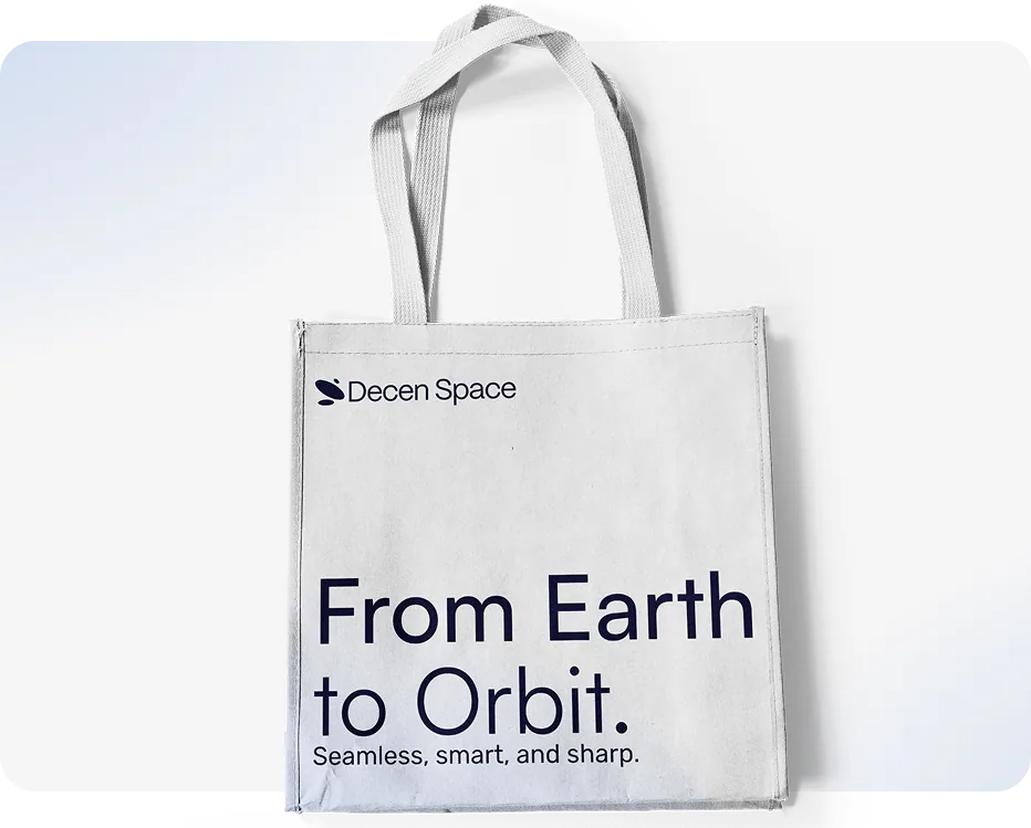 Decen Space tote bag mockup