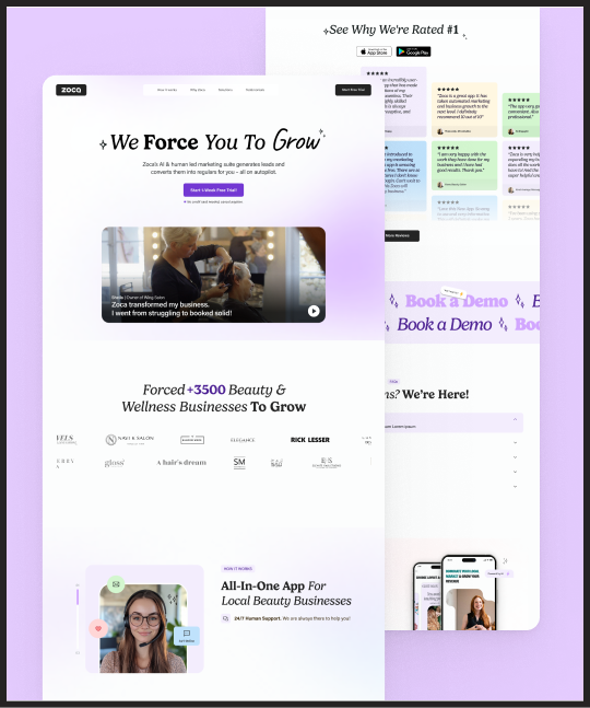 Zoca Landing Page